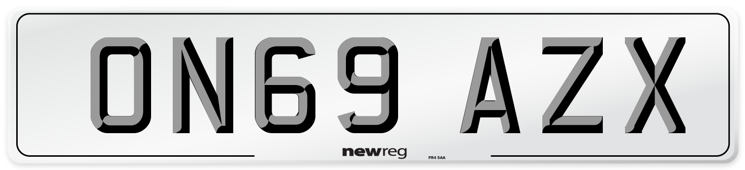ON69 AZX Number Plate from New Reg